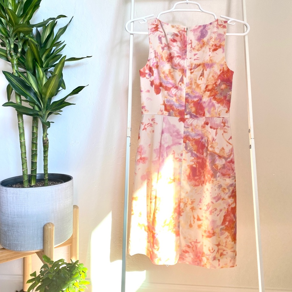 00P Ann Taylor pastel watercolor dress